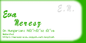 eva meresz business card